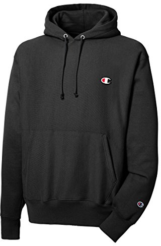 Champion mens Reverse Weave Pullover, Left Chest C Hoody, Black-y06145, X-Large US