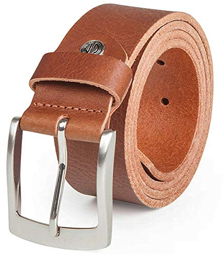 LINDENMANN Gürtel Herren Ledergürtel Herren Gürtel Herren, Echter Voll-Ledergürtel, Büffelleder, 40 mm, Cognac, Farbe/Color:braun, Size US/EU:Bundweite 85 cm Gesamtlänge 100 cm W 33.5 M