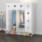 LANTUS Armadio Portatile, Scaffale di stoccaggio, Cubi di stoccaggio modulari in plastica, facile da montare per vestiti, accessori, giocattoli, 4° piano
