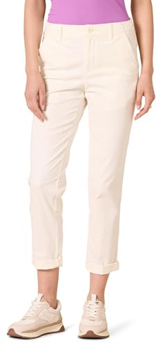 Amazon Essentials Mujer Pantalón Caqui de Talle Alto y Ajuste Regular hasta el Tobillo y Pierna cónica