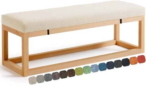UWOBTN Cojín para Banco Zapatero, Cojines para Banco Interior Exterior Jardín,Cojín para Asiento de Columpio, Lavable, Antideslizante, para Patio, Cocina, Comedor, Terrazas(A,100x35x3cm)