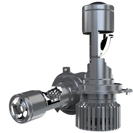 KYPSZQPSH Minibombillas for Faros Delanteros de Coche con proyector LED H4 de 100 W, minilente bi-LED, Lentes for proyector H4 de luz Alta y Baja