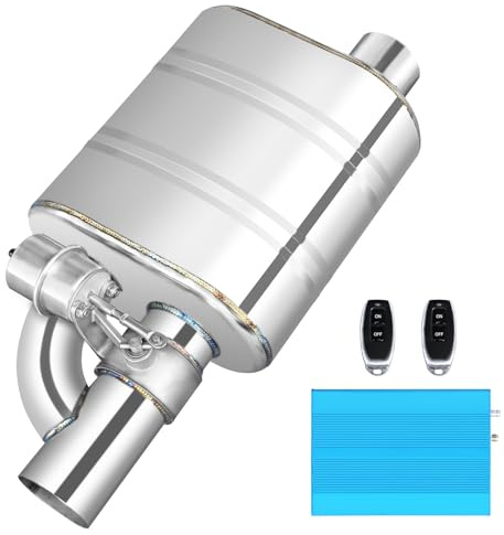 2 Inch Valved Muffler Exhaust Cutout with Muffler Cat Back Exhaust System Kit