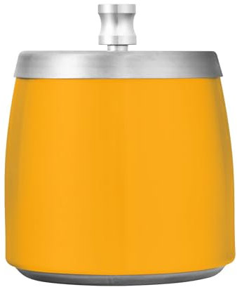 Cendrier orange uni avec couvercle pour table de terrasse intérieure ou extérieure, portable, antidérapant, design classique pour homme et femme