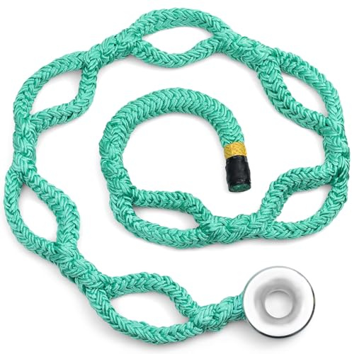 Anneau de gréement – Corde d'arboriste de 3 cm x 1,8 m avec anneau à faible friction, charge maximale de 15 t, 7 poches de réglage des sangles d'escalade, équipement d'arboriste – Excellente ancre