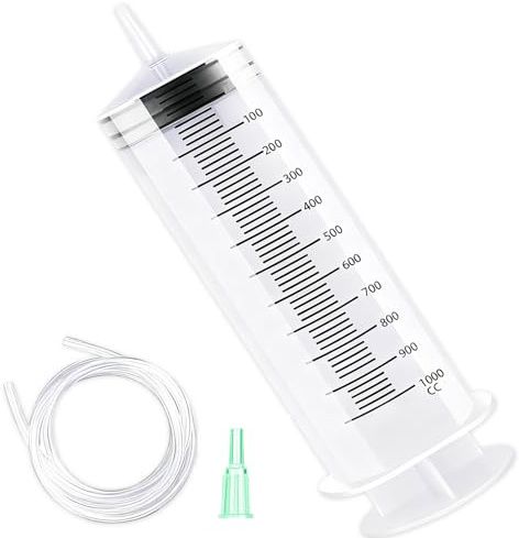 Forbabe oljesugpump 1000 ml spruta med slang | Återanvändbar handpump oljespruta för bil bromsvätska växeloljor kylmedel motor
