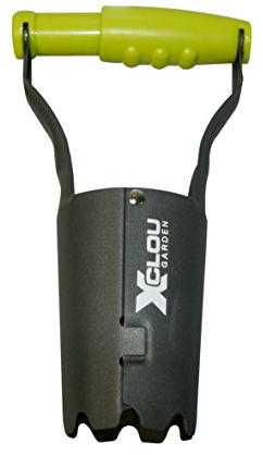 Xclou Garden Pflanzautomat pulverbeschichtet, Zwiebelpflanzer, Automatikpflanzer, grau/grün, 12.5x7.2x23.5 cm, 341483