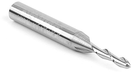 Yonico 34210-SC 1/8-Inch Dia. 2 Flute Ball Nose Spiral End Mill CNC Router Bit 1/4-Inch Shank
