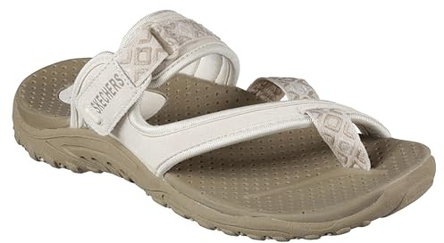 Skechers Women's REGGAE - Trailway Flip-Flop Sandals, Natural, 9
