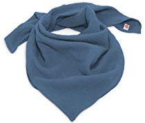 nanito Schal Halstuch Babyhalstuch Kinderschal Musselin Musselintuch Farbwahl Kinder Kinderhalstuch Baby Junge Mädchen Spucktuch Tuch 100 % Bio Baumwolle 45 x 45 cm (indigo)