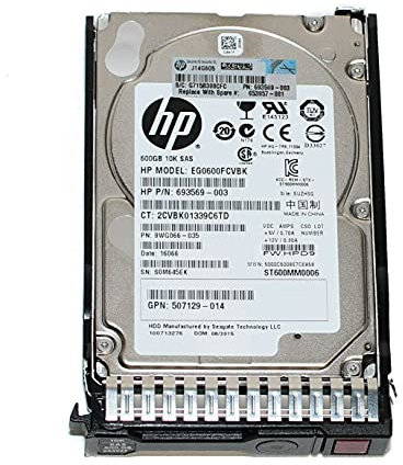 HP 2.5 600GB 10K 6GBPS SAS HARD DRIVE (inc VAT) 653957-001 (Refurbished)