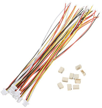 TuToy 20Pcs Mini Micro Jst 1.0Mm Sh Conector De 4 Clavijas Con Cables Cables 350Mm