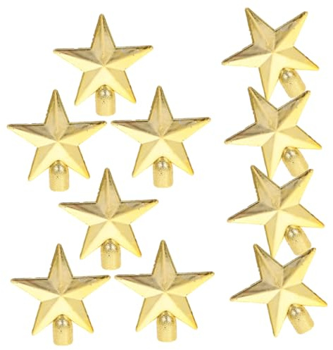 10 Pièces Petite De Sapin De Noël Décorations De Noël d'arbre Mini Étoile Décoration De Maison Mini Étoile De Sapin De Ornement Étoile Burleigh Plastique Miniature