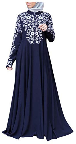 Damklänning, muslimsk rock med hijab, klänning med huva, tryckt bön abaya-klänning, islamisk Mellanöstern Dubai Turkiet, arabisk kaftan klänning för ramadan