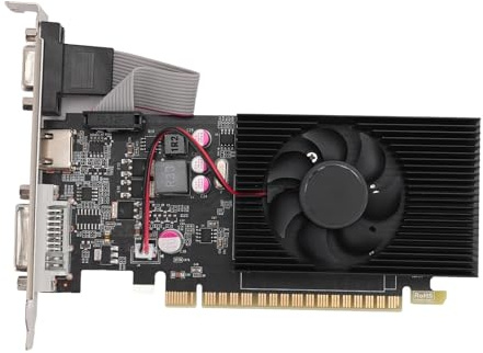 Enlybee GT730 4GB GDDR3 128Bit PCIe 2.0 16X Graphics Card, Compatible with Windows 10 11, High Performance Gaming Card with Independent Cooling Fan, Up to 2560x1600 Resolution