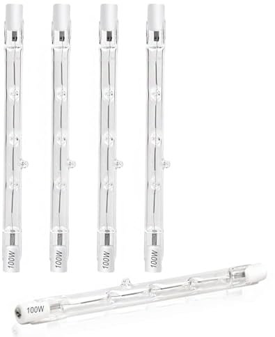 DoRight 100W R7s Halogenlampe 118mm Birne Dimmbar Warmweiß 2700K Linear Halogen Flutlicht J118 Sicherheitsglühlampe 1500lm 118mm Länge Strahler Leuchtmittel AC 220-240V(5 Stücke)