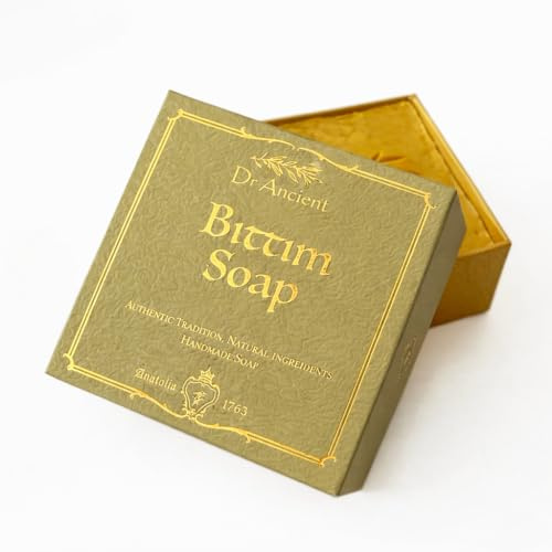 Dr. Ancient Wild Pistacia Bittim tvålstycke, biologisk, naturlig, vegansk, traditionell, handgjord, antik – anti-mjäll, håravfall – utan kemikalier