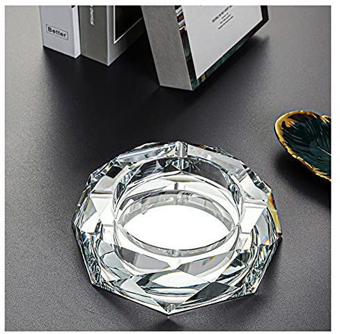GFHTRELY Posacenere Posacenere in Vetro Cristallo Soggiorno Domestico, Hotel, Sala da Pranzo, portacenere a Quattro Slot Vassoio per Fumi(B)