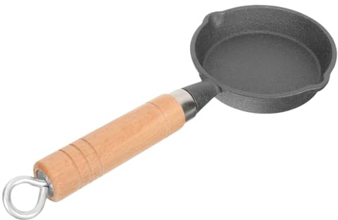 Sosoport Sartén Pequeña De Hierro Fundido Olla Para Panqueques 11cm Diseño Ergonómico Utensilio De Cocina Doméstico Adecuado Para Huevos y Camping