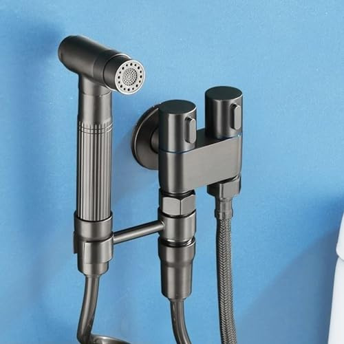 Spruzzatore Bidet Portatile per WC, Getto d'Acqua a Parete per Bagno, Rubinetto per Acqua Fredda Portatile, soffione Doccia e Tubo flessibil