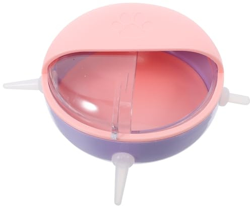 VICASKY Bol à Lait pour Chiots et Chatons 6 Tétines Multiples Gamelle à Lait Rose en ABS Réutilisable Station D’Allaitement pour -Nés Distributeur Pratique pour Alimentation Liquide