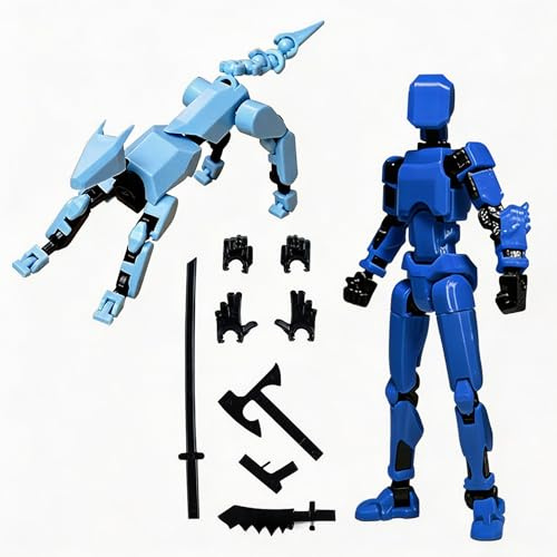 2pcs T13 Action Figure modello di attività robotica action figure cani robot con stampa animale 3D disponibile in divani camere da letto soggiorni altre occasioni Decorazione Desktop (blu-blu)