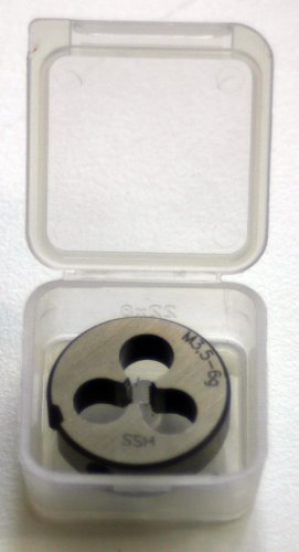 Filière en acier rapide M3,5 x 0,6 molettes pour coupe-tube Découper Uppe kluppe de filetage DIN 223 filetage à gauche