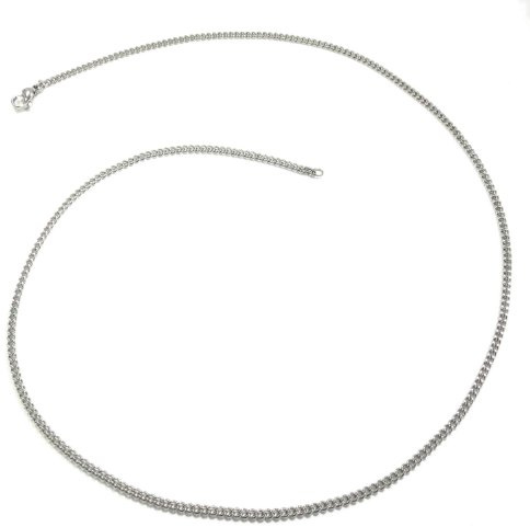 Stainless Steel Simple Thin Curb Chain Men Necklace 2mm 26inch