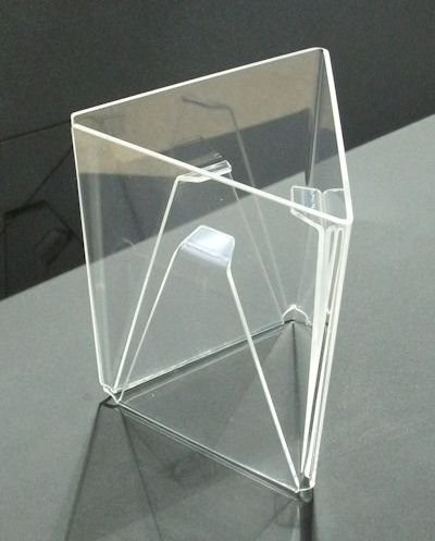 Pos Display Shop Pack of 10-1/3rd A4 (NOT A4) Multi Sided 3 Sided Menu Price List Sign Holders Table Talkers - Clear Acrylic - PDS8058
