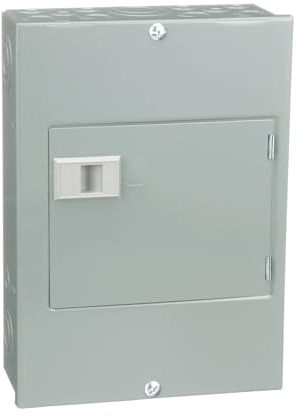 Square D - QO612L100DS QO 100-Amp 6-Space 12-Circuit Indoor Main Lugs Load Center with Surface Mount Cover, Gray