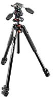 Manfrotto MK190XPRO3-3W - Kit treppiede in alluminio a 3 sezioni, con testa a 3 vie, colore: Nero