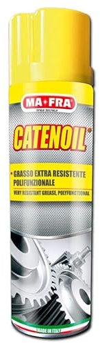 MAFRA, Catenoil, Grasso Spray, Azione Lubrificante, Per Catene ed Ingranaggi, Previene la Ruggine, 500 ml