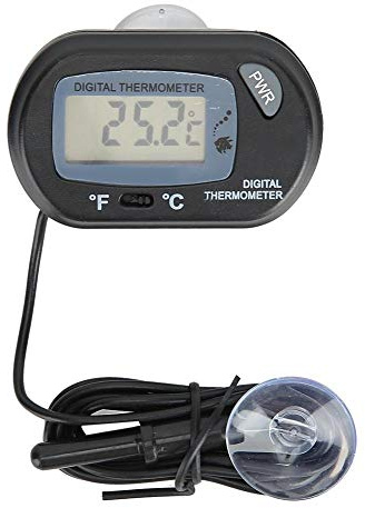LCD Digital Aquarium Thermometer mit Saugnapf, für Reptilien-Inkubator, Aquarien, Brutkasten, Gewächshaus