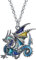 NEWEI Enamel Dragon Necklace Pendant Dainty Dragon Jewelry Gifts for Women Girls (Admiral)