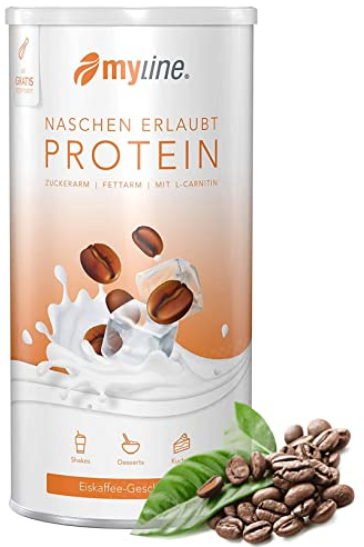 Myline Protein Shake Eiweißpulver viele Geschmacksrichtungen 400g (Eiskaffee)