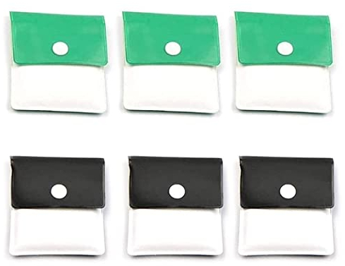 Reccisokz cendrier pochette avec poche, 6 pièces - PVC ignifugé - Inodore - Compact et portable - cendrier nomade