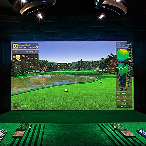 ANOUSH Indoor Golf Simulator Impact Screen, 300X300cm Golf Impact Screen, Indoor Golf Ball Impact Screen Display Projektor, Golf Simulator Projektion Screen für Golf Training