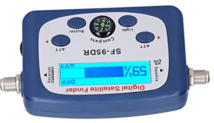 Buscador de Satélite de TV Digital Portátil con Brújula, Pantalla LED, Zumbador Electrónico, Amplificador Incorporado para Instalación y Ajuste