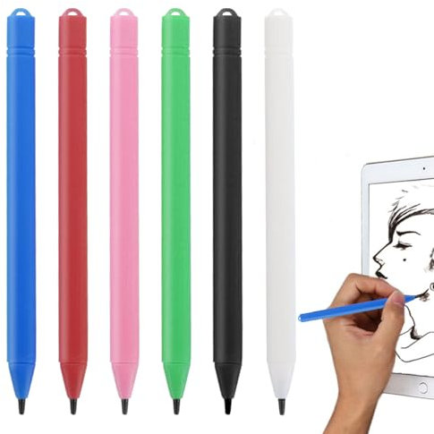 Yizwins - Bolígrafos de 6 piezas para tableta de escritura LCD, bolígrafo para tabla, bolígrafo de dibujo LCD, juguete a granel, adecuado para tabletas de escritura LCD y tabletas de dibujo