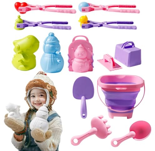 Snow Ball Maker, Cartoon Snow Ball Maker, Snow Fight Tools, Snow Ball Clip, Cartoon Snow Ball Maker Clip for Snowball Fight And Outdoor Games for Kids for Outdoor Play