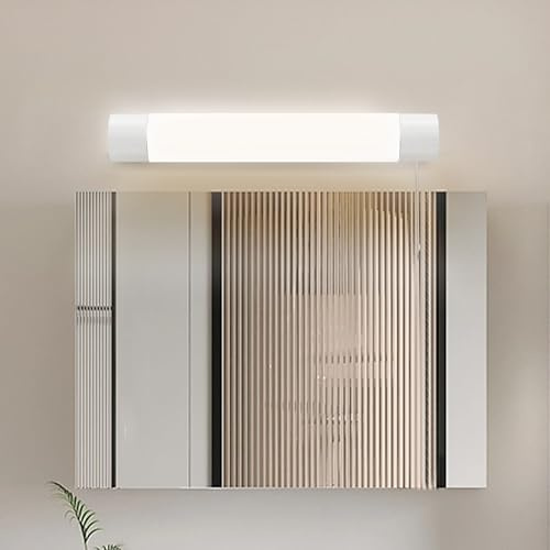 IMVSINCERE 12W Applique Salle de Bain Avec Interrupteur,IP44 54CM lumiere avec prise,4000K 1200LM Applique Led Salle de Bain avec prise de rasoir (54CM)
