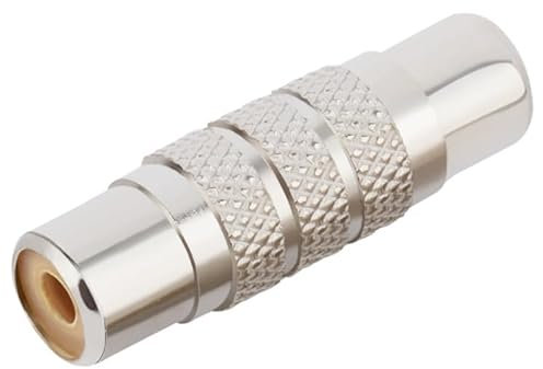 Zescyha 2 Pezzi Adattatore RCA Femmina a Femmina, Connettore RCA Phono per Prolunga Audio Video, per Collegamento Cavi Maschio, Compatibile con TV DVD Amplificatori Fotocamere Lettori MP3, Argento