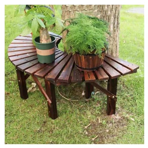 BZJPRFC Banc d'arbre Semi-Circulaire, Siège De Jardin en Bois Massif, Banc d'arbre De Jardin Enveloppant, Forme Extensible À L'infini, for Cour