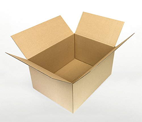 OfficeKing® 50 x Faltkartons 400 x 300 x 200 mm | variable Höhe bei 110 mm | Marken-Qualität Versandverpackung Versandkarton Karton Kartonverpackung Paket braun