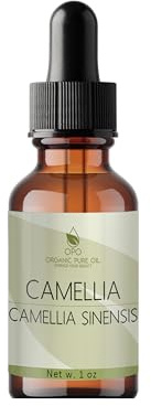OPO Japanese Camellia Seed Oil - 1 oz Glass & Dropper Cold Pressed, Unrefined, Extra Virgin, Perfect for Body, Skin, Hair, Face, Nails