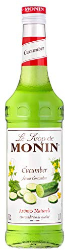 MONIN - Sirop Saveur Concombre - Pour Cocktail, Thé Glacé, Limonade - Arômes Naturels - Bouteille en Verre - 70 cl