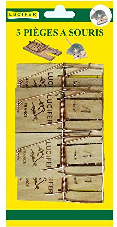 LUCIFER Pièges à Souris x5 Socle Bois sur Carte