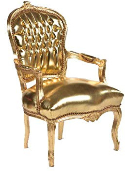 arterameeferro Poltrona barocco Luis colore oro rivestimento dorato luxury