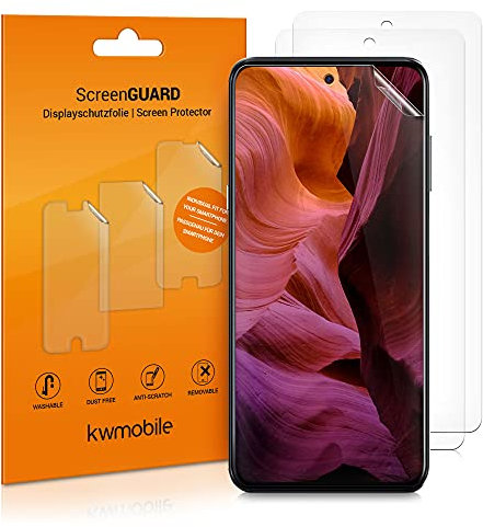 kwmobile 3X Pellicola Salvaschermo Compatibile con TCL 20 5G / 20S / 20L / 20L+ Pellicola - Film Protettivo Telefono - Protezione AntiGraffio Display Smartphone