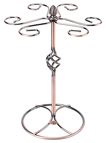 Tomotato Portabicchieri per Bicchieri da Vino, da Poggiare su Un Piano, Supporto per Albero di Cocktail, per 6 Bicchieri, Ideale per Asciugare i Bicchieri, per Famiglia, Ristorante, Hotel